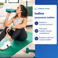 Pure Encapsulations Iodine label view emphasizing high-potency potassium iodide