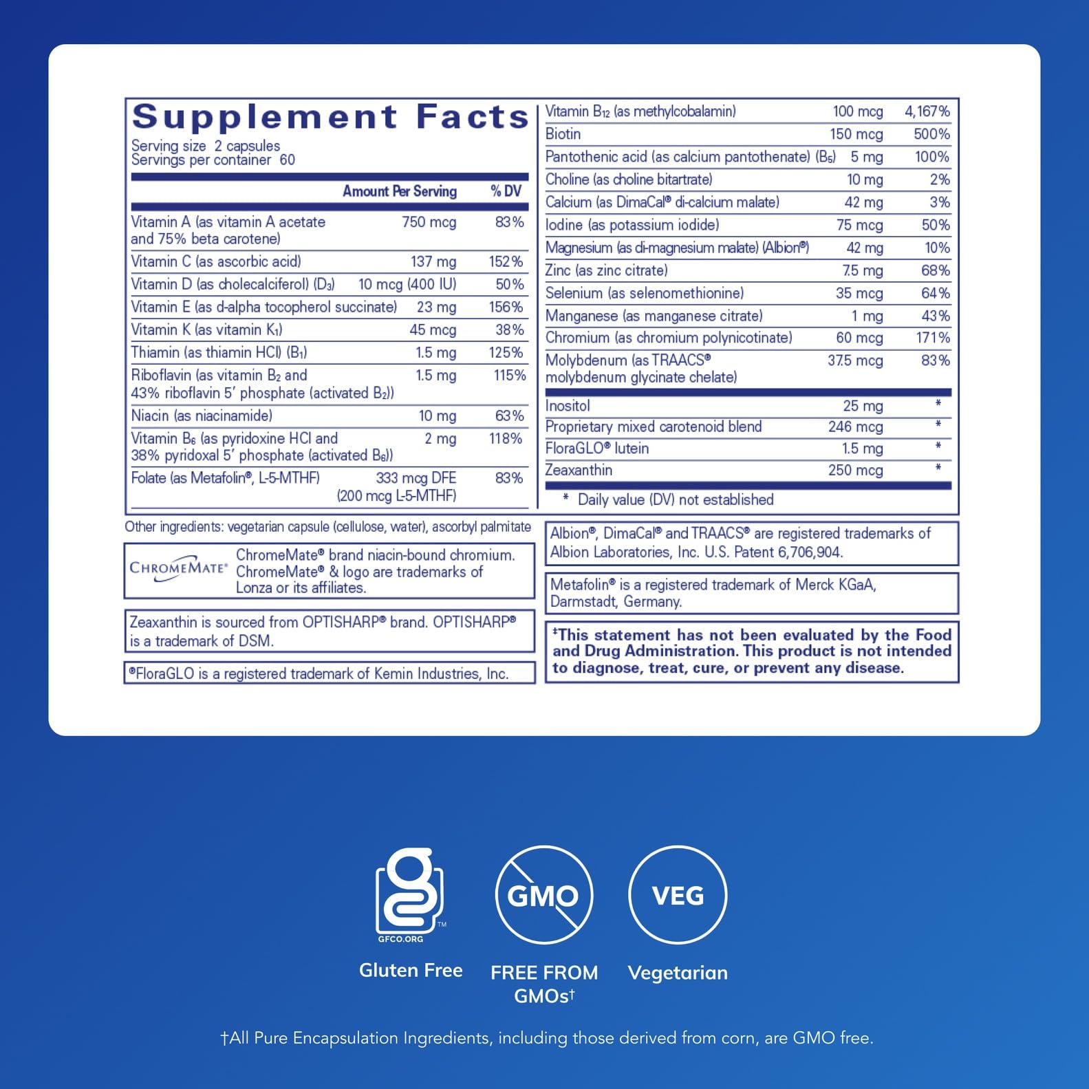 Pure Encapsulations Junior Nutrients capsules closeup highlighting vegetarian format for kids