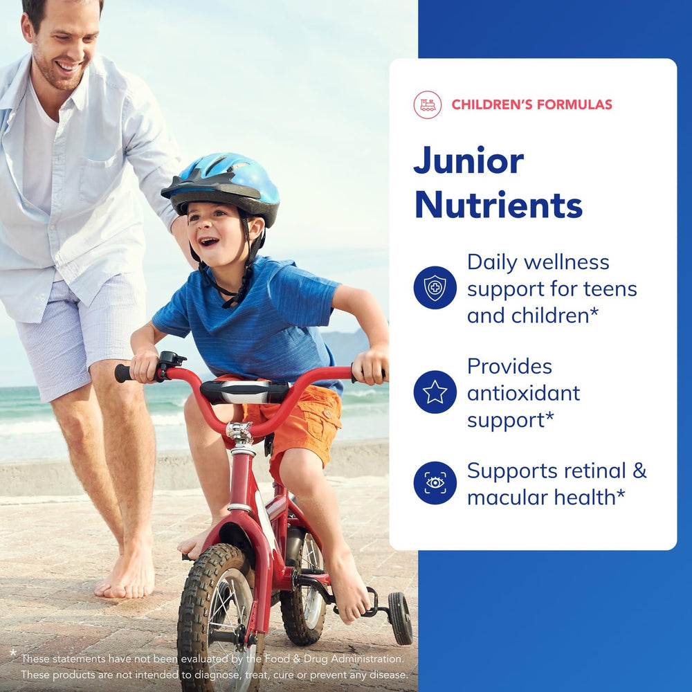 Pure Encapsulations Junior Nutrients ingredients panel shows calcium and vitamin D3