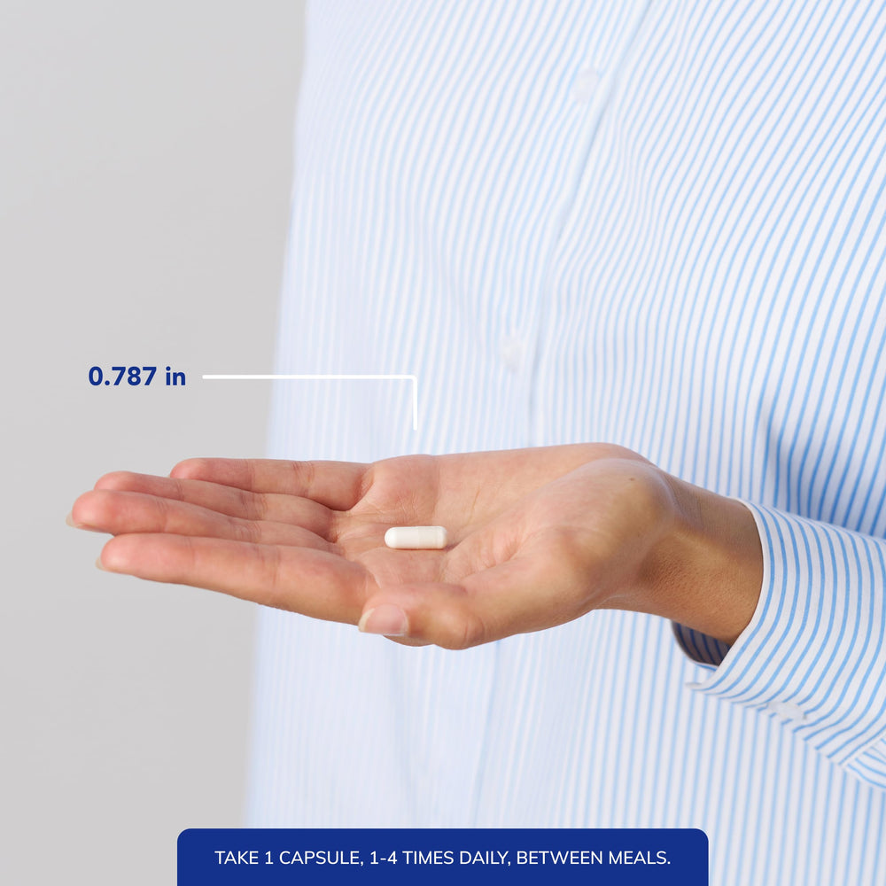 Pure Encapsulations L-Glutamine label panel emphasizing potency and trusted sourcing.