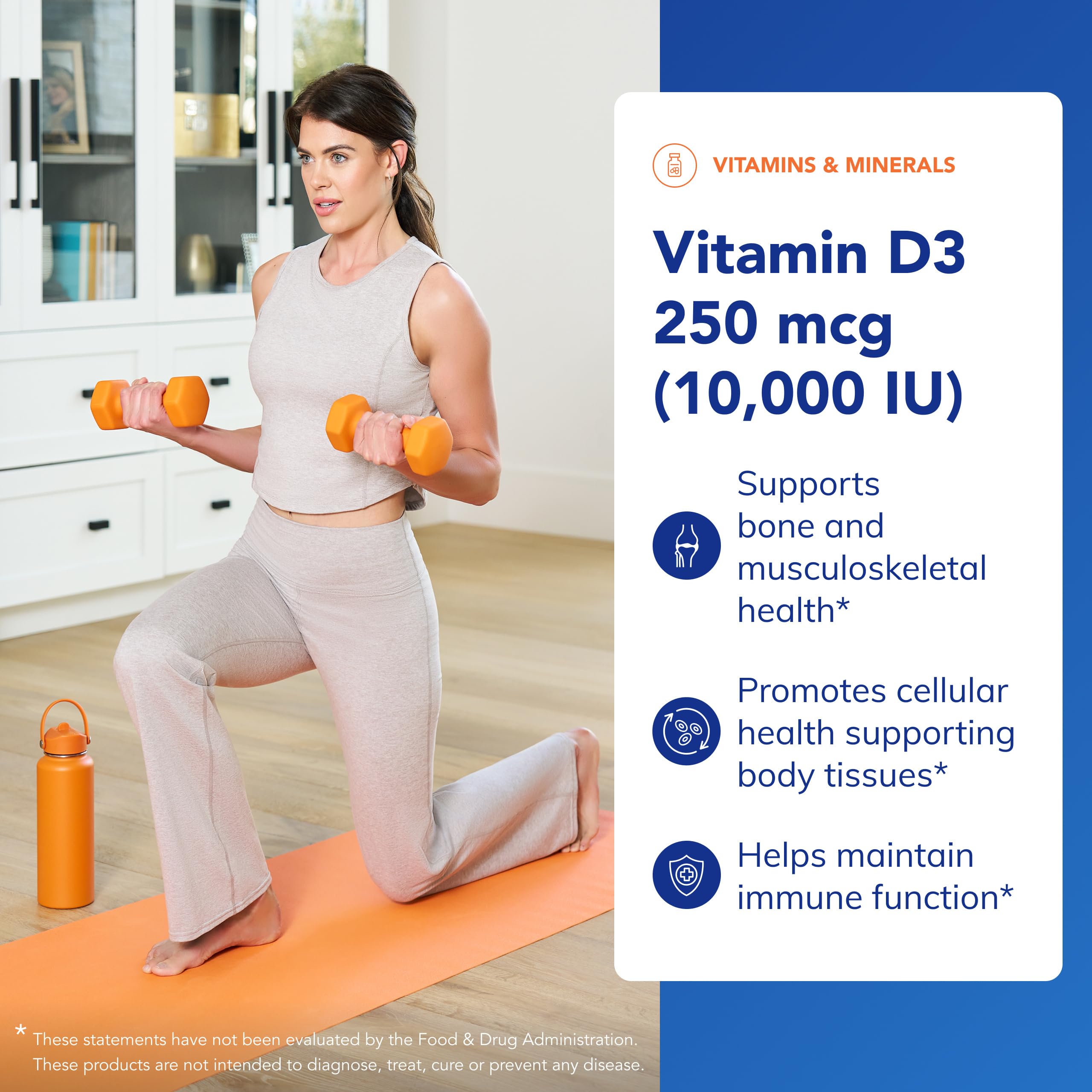 Pure Encapsulations Vitamin D3 label detail highlighting purity and allergen-free formulation.