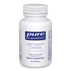 Pure Encapsulations Lipid Support Complex bottle with capsules for liver wellness.