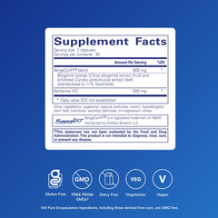 Close-up of Pure Encapsulations Lipid Support Complex capsules supporting daily lipid metabolism.