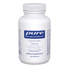 Pure Encapsulations Lipotropic Detox bottle front showing hypoallergenic liver support formula