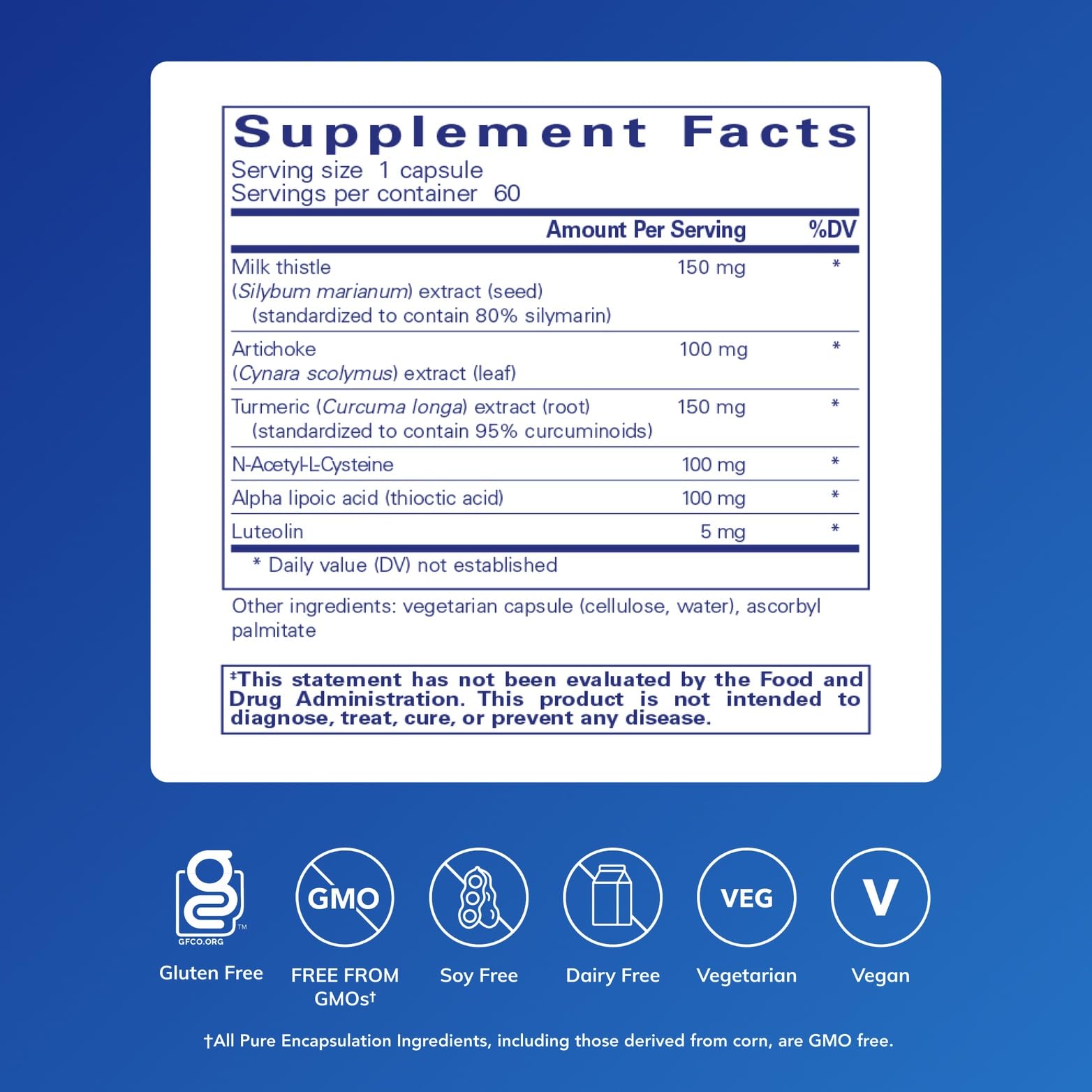 Pouring Pure Encapsulations LVR Formula capsules for convenient daily use.