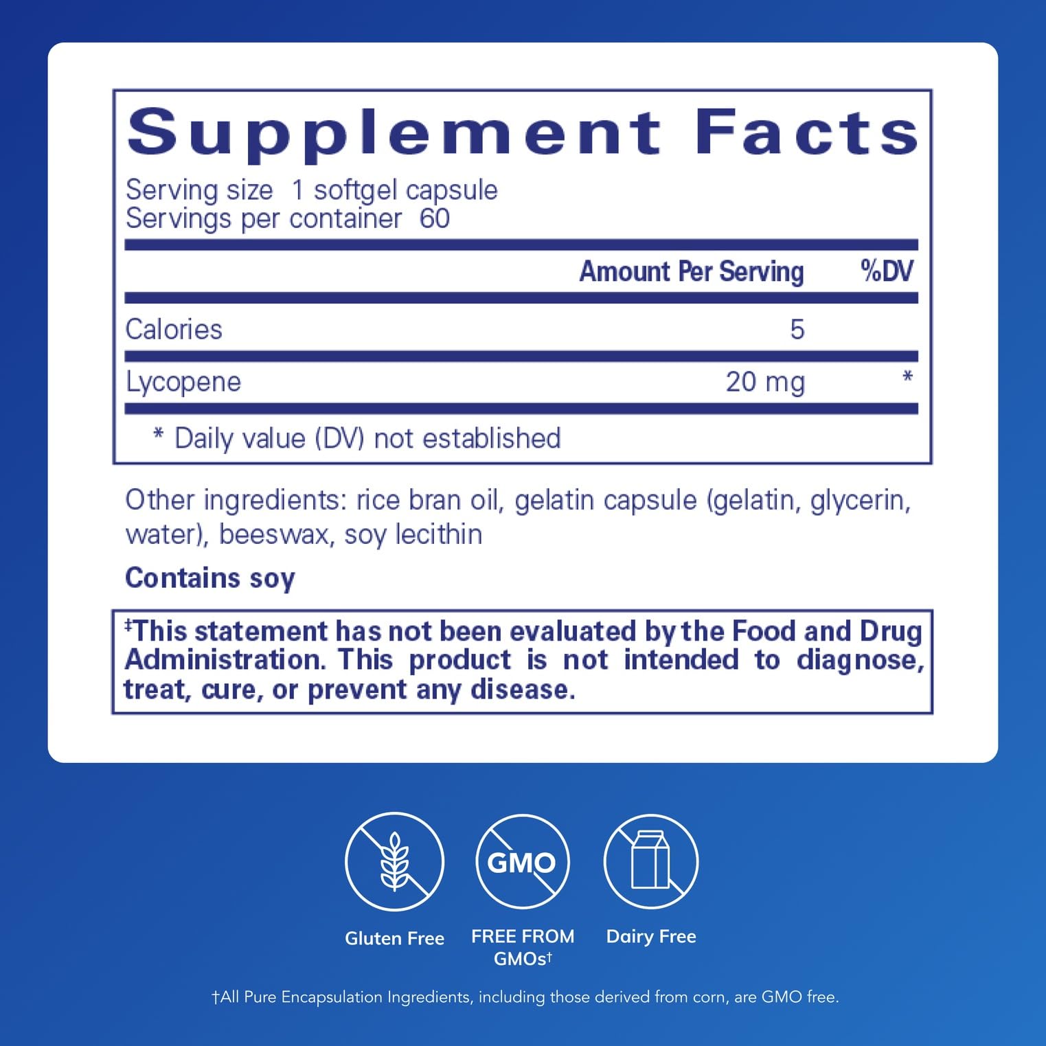 Pure Encapsulations Lycopene 20 mg bottle pour highlighting easy daily use