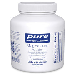 Pure Encapsulations Magnesium Citrate bottle with capsules for daily support