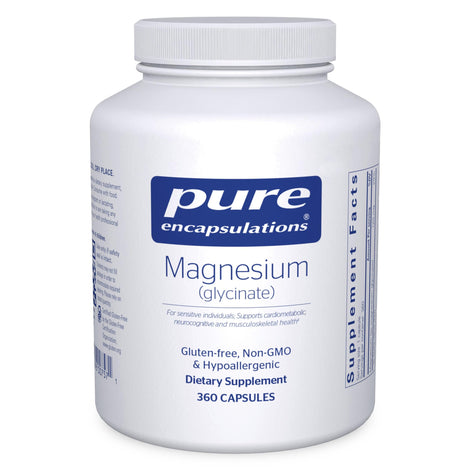 Pure Encapsulations Magnesium Glycinate bottle front for daily wellness support