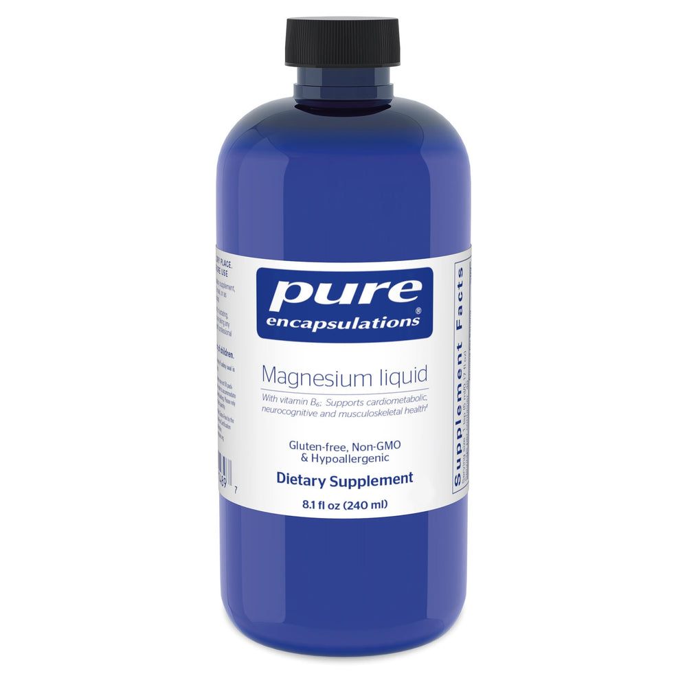 Pure Encapsulations Magnesium Liquid bottle for easy daily dosing.