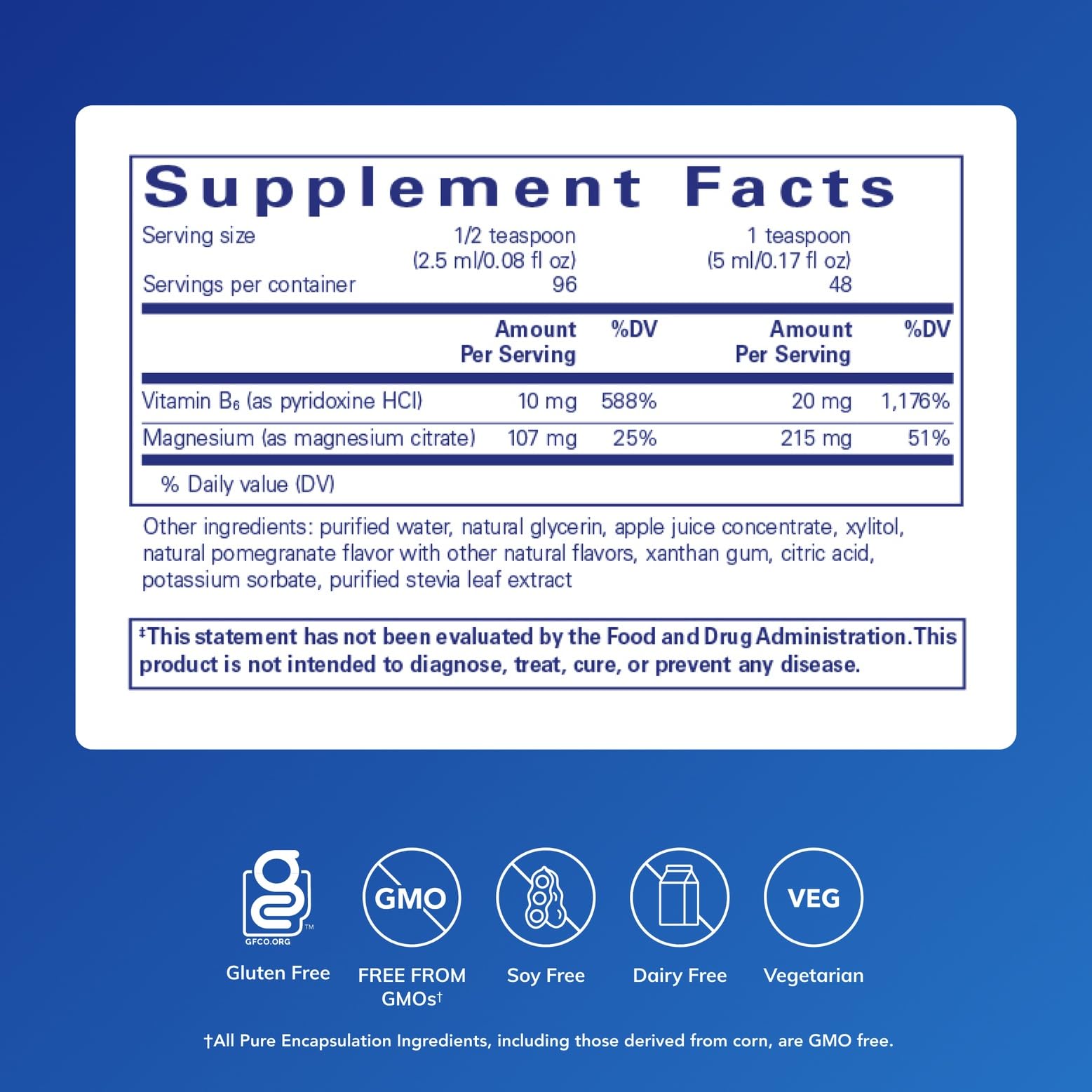 Pouring Pure Encapsulations Magnesium Liquid shows convenient administration.