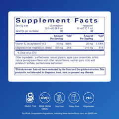Pouring Pure Encapsulations Magnesium Liquid shows convenient administration.