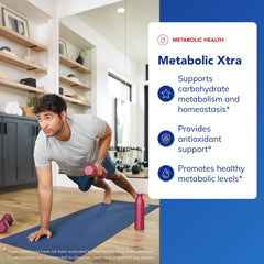 Promotional Metabolic Xtra pack highlighting daily metabolic support