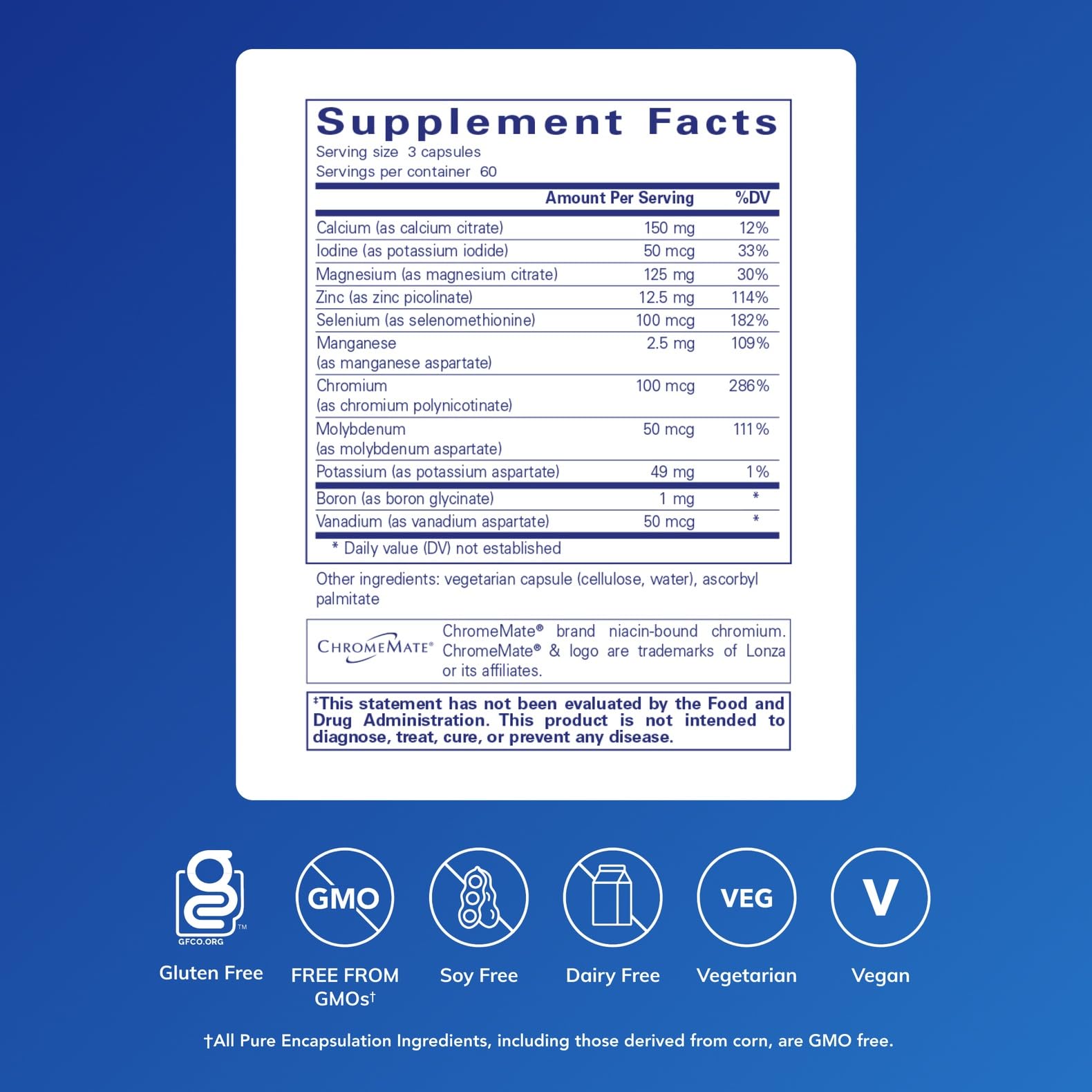 Mineral 650 capsules closeup showing uniform, high-bioavailability minerals