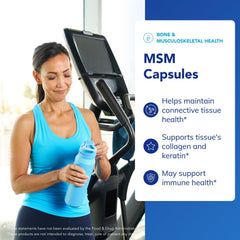 Closeup of Pure Encapsulations MSM capsules for easy daily use.