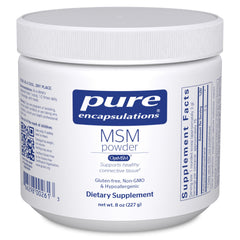 Pure Encapsulations MSM Powder bottle showcases premium joint support potential.