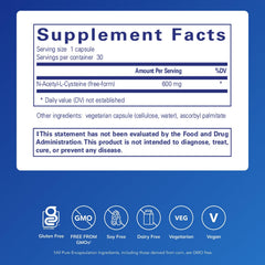 Pure Encapsulations NAC capsules close-up for easy daily supplementation.