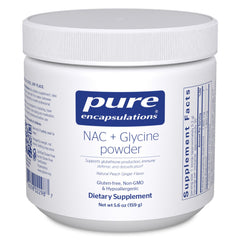 Pure Encapsulations NAC + Glycine powder bottle supports immune health and detox support
