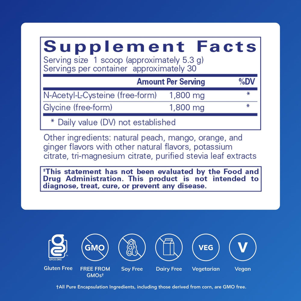 NAC + Glycine powder scoop included for easy daily dosing