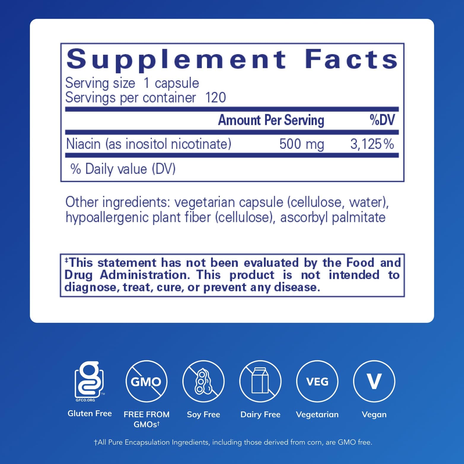Pure Encapsulations Niacitol capsules close-up for convenient metabolism and tissue support.
