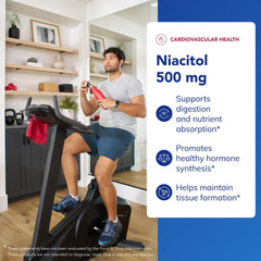 Close-up of Pure Encapsulations Niacitol label highlighting ingredients and purity.