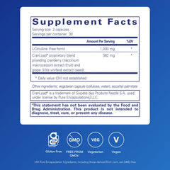 Pure Encapsulations Nitric Oxide Ultra capsules closeup, easy-to-swallow daily supplement