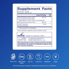 Pure Encapsulations Nrf2 Detox capsules shown for antioxidant support.