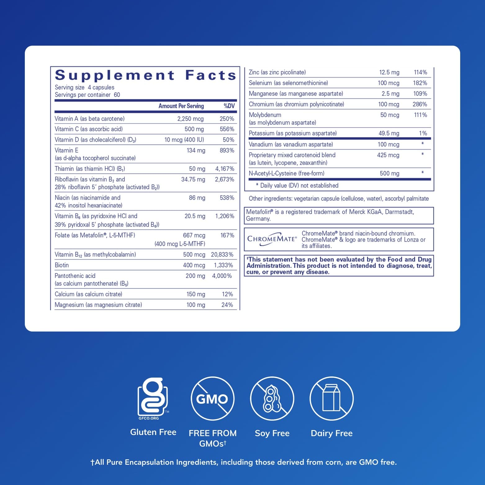 Close-up of Nutrient 950 NAC label highlights key ingredients.