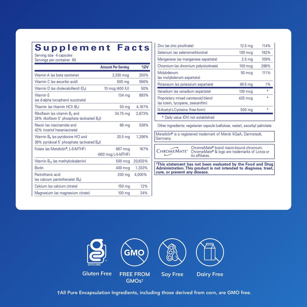 Close-up of Nutrient 950 NAC label highlights key ingredients.
