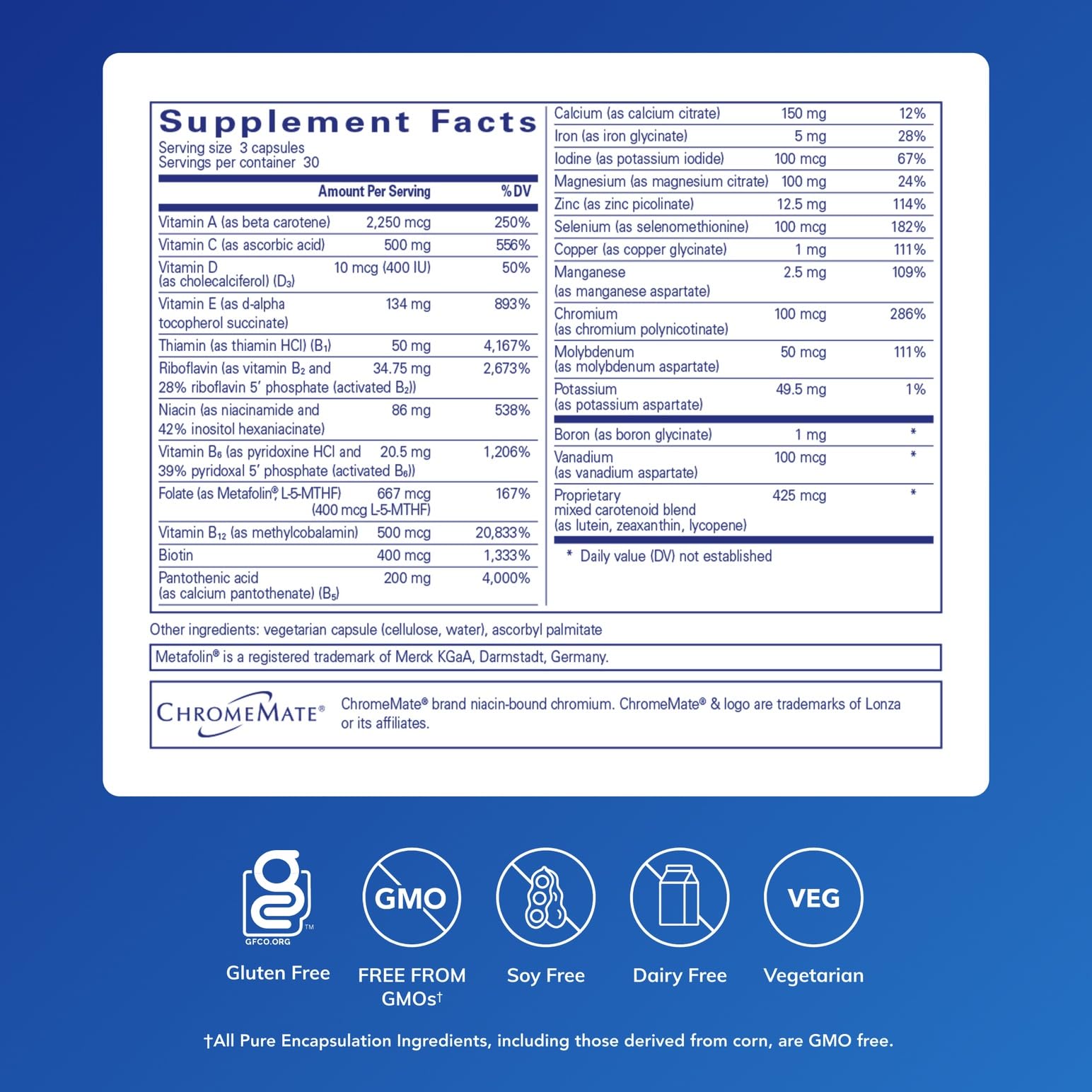 Pure Encapsulations Nutrient 950 tablets close-up highlighting activated nutrients.