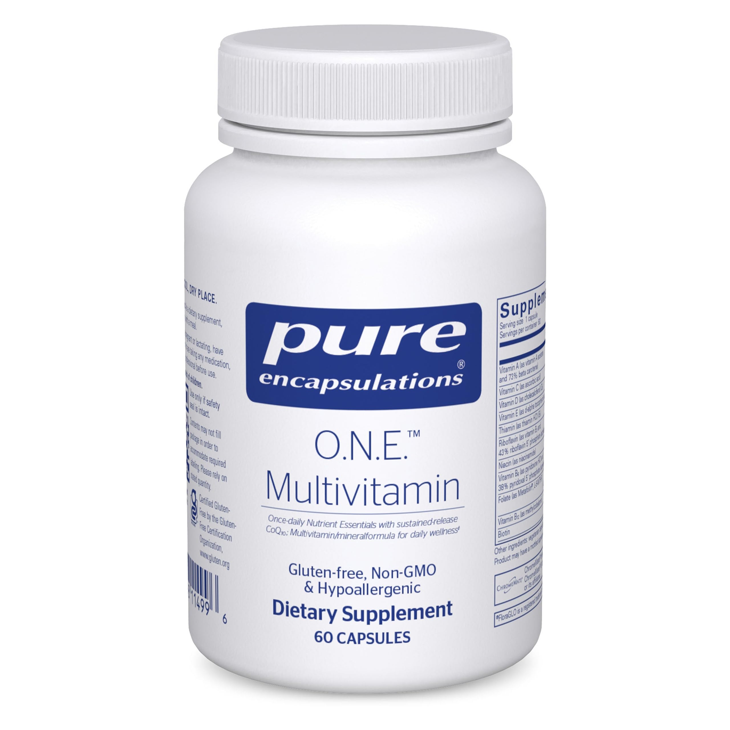 Pure Encapsulations O.N.E. Multivitamin bottle for daily wellness.