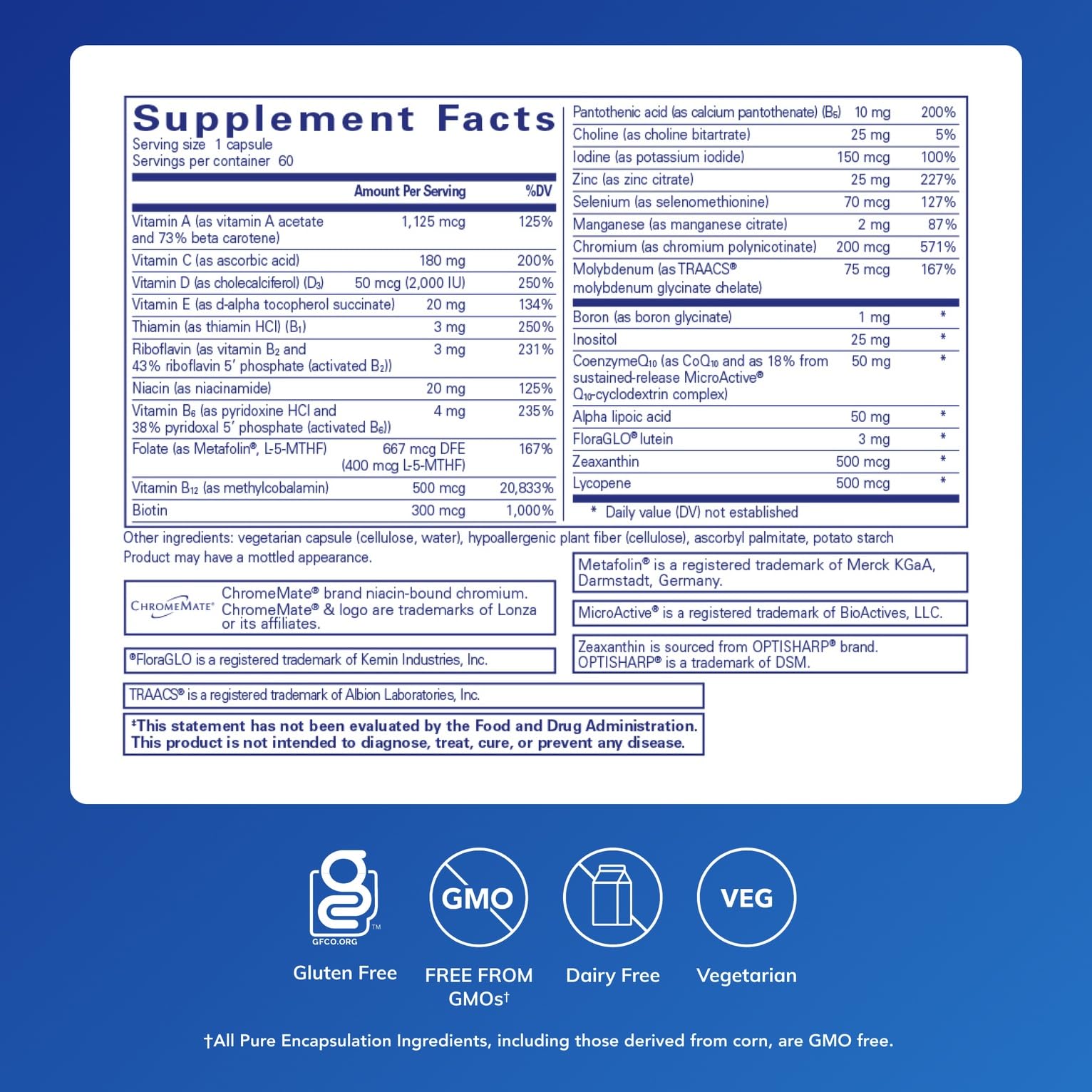 Pure Encapsulations O.N.E. Multivitamin powder color variation in container.