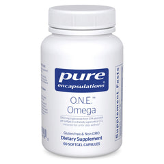 Pure Encapsulations O.N.E. Omega bottle with pure omega-3 for heart and brain support