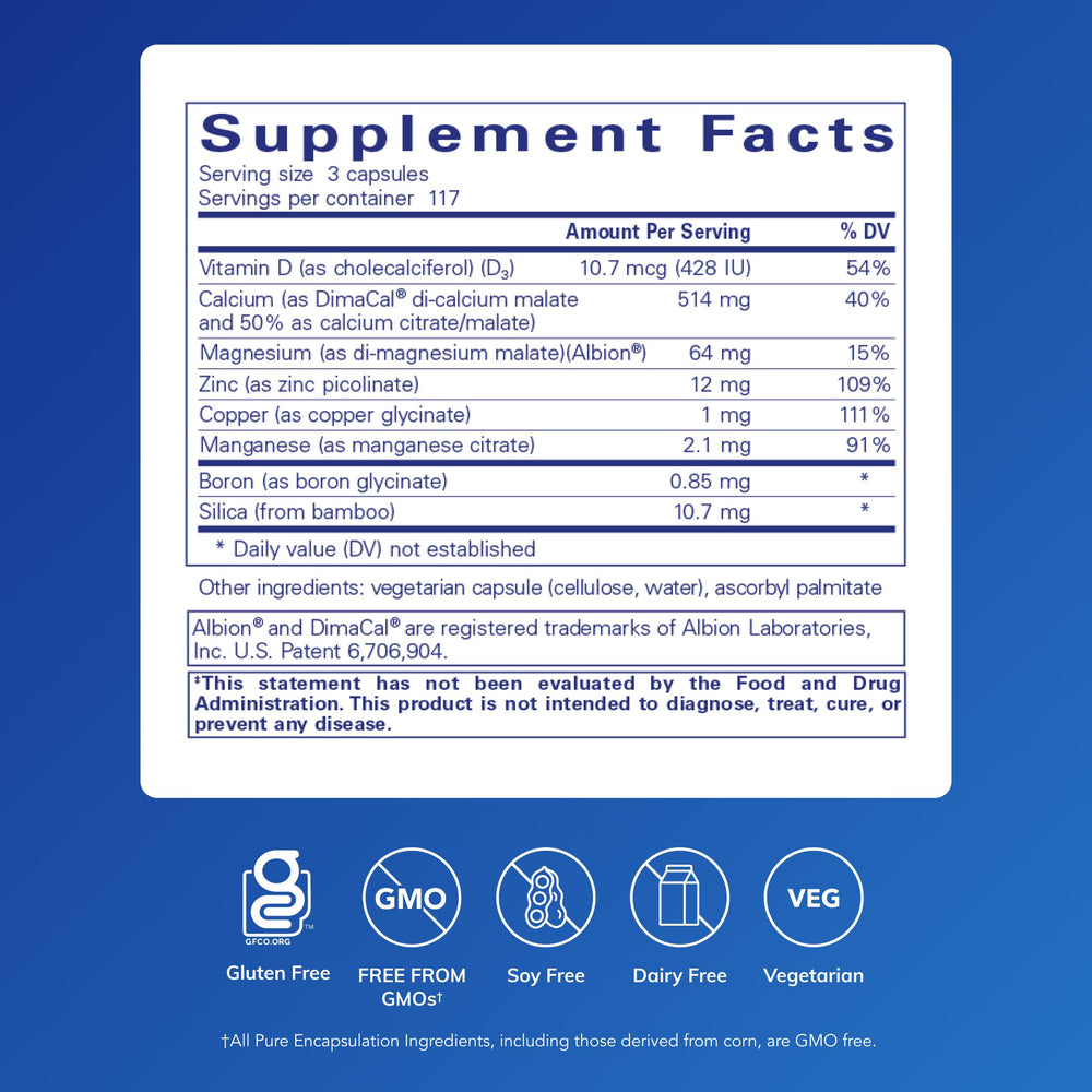 OsteoBalance capsules highlighting bone mineralization benefits