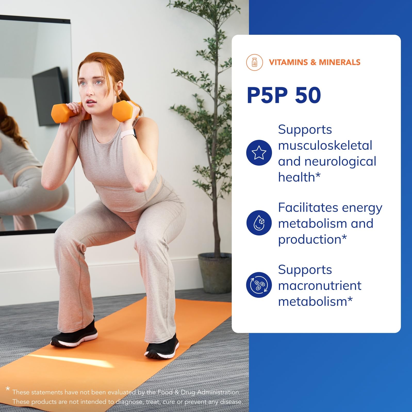 Pure Encapsulations P5P 50 capsules, easy-to-swallow daily supplement.