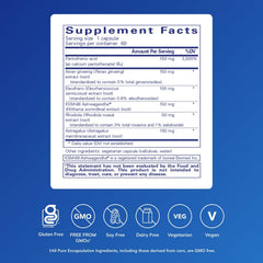 Pure Encapsulations Phyto-ADR capsules closeup showing plant-based adaptogens.