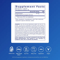 Cápsulas de Pregnenolona 10 mg para uso diario y comodidad.