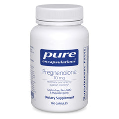 Pure Encapsulations Pregnenolone 10 mg bottle front view for daily wellness support.