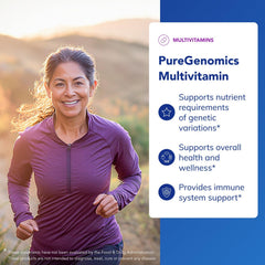 Capsules close-up of PureGenomics multivitamin highlighting gentle hypoallergenic formula