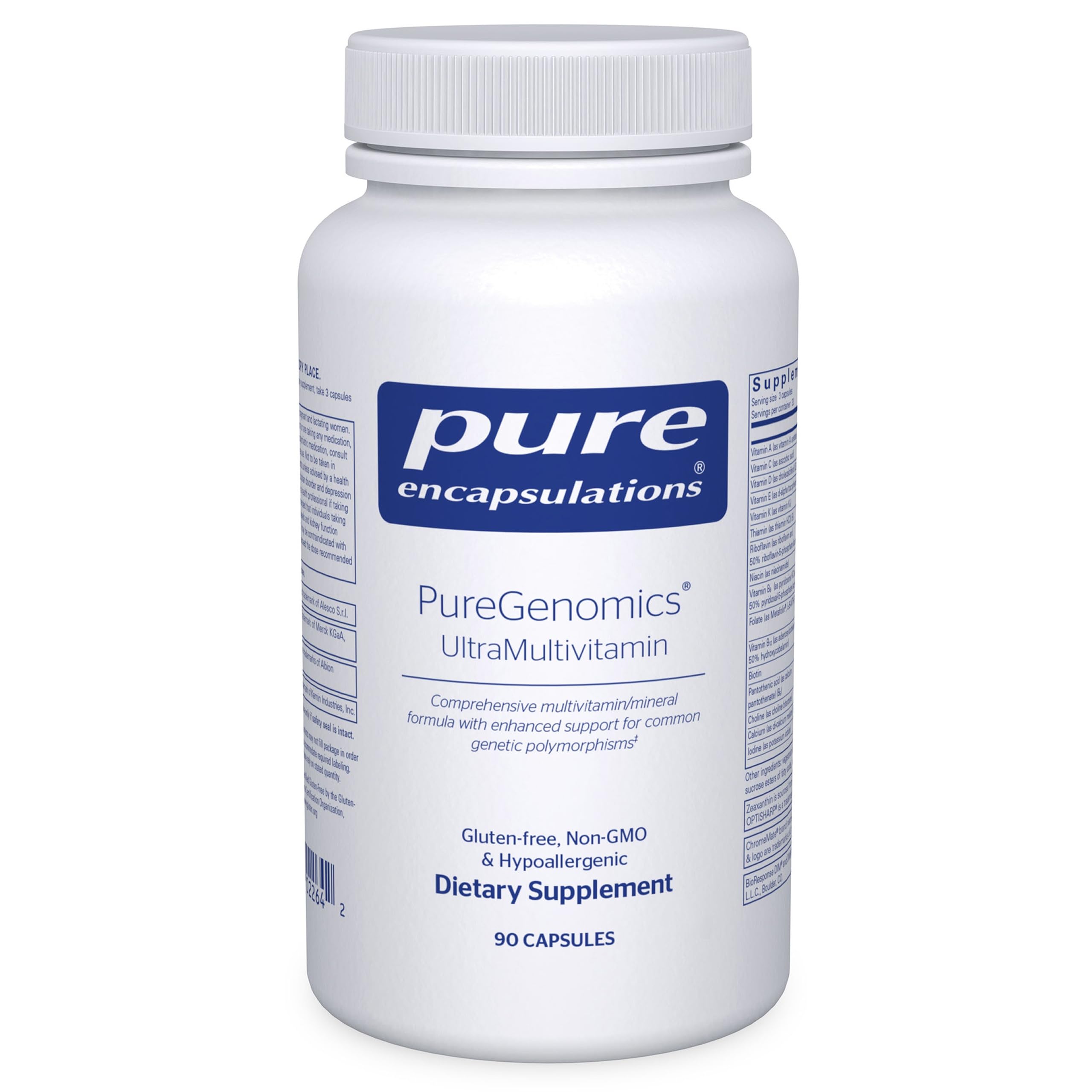 Pure Encapsulations PureGenomics UltraMultivitamin bottle for daily micronutrient support