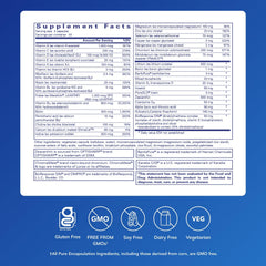 Close-up of PureGenomics UltraMultivitamin capsules highlighting targeted nutrition benefits