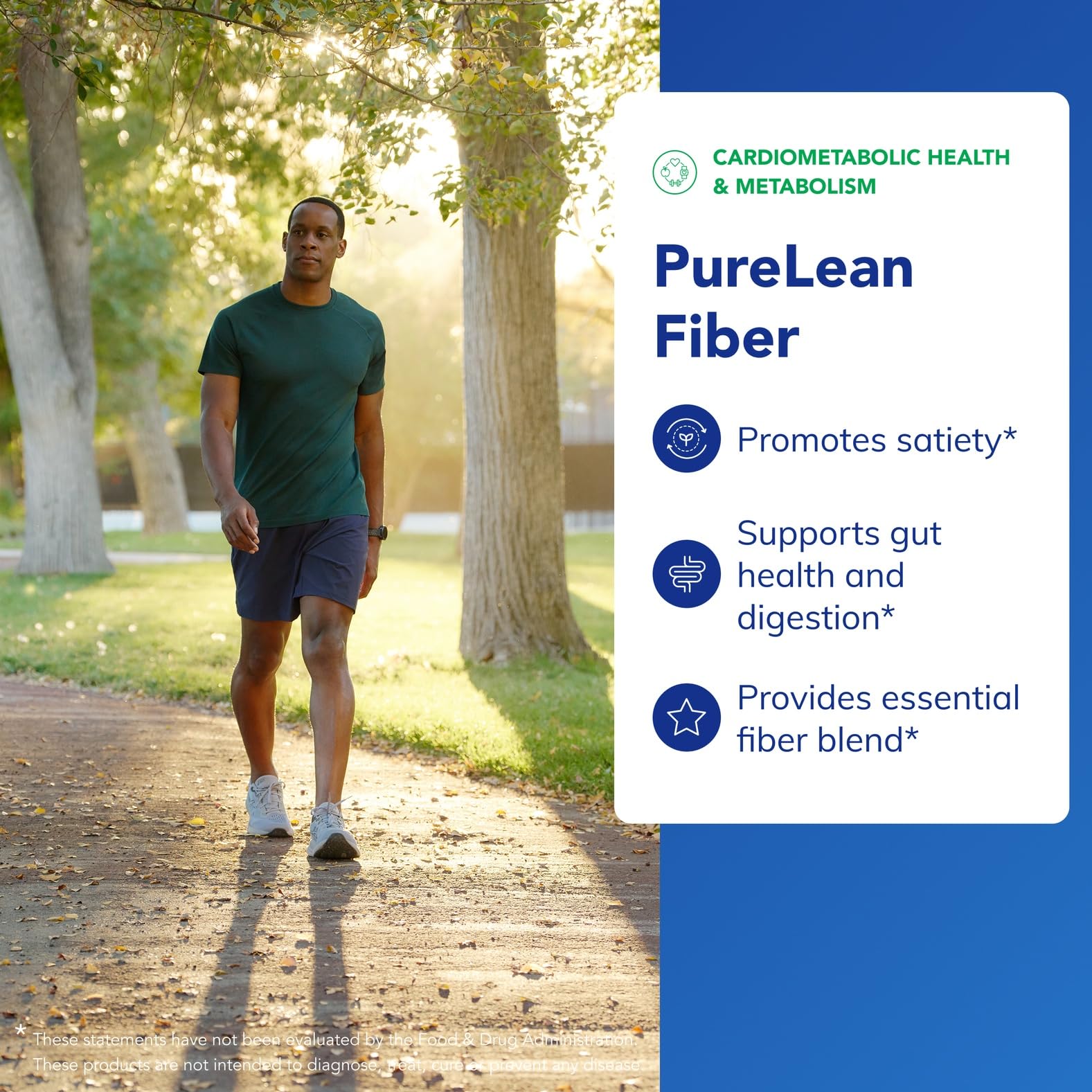 Pure Encapsulations PureLean Fiber label close-up shows soluble and insoluble fiber blend