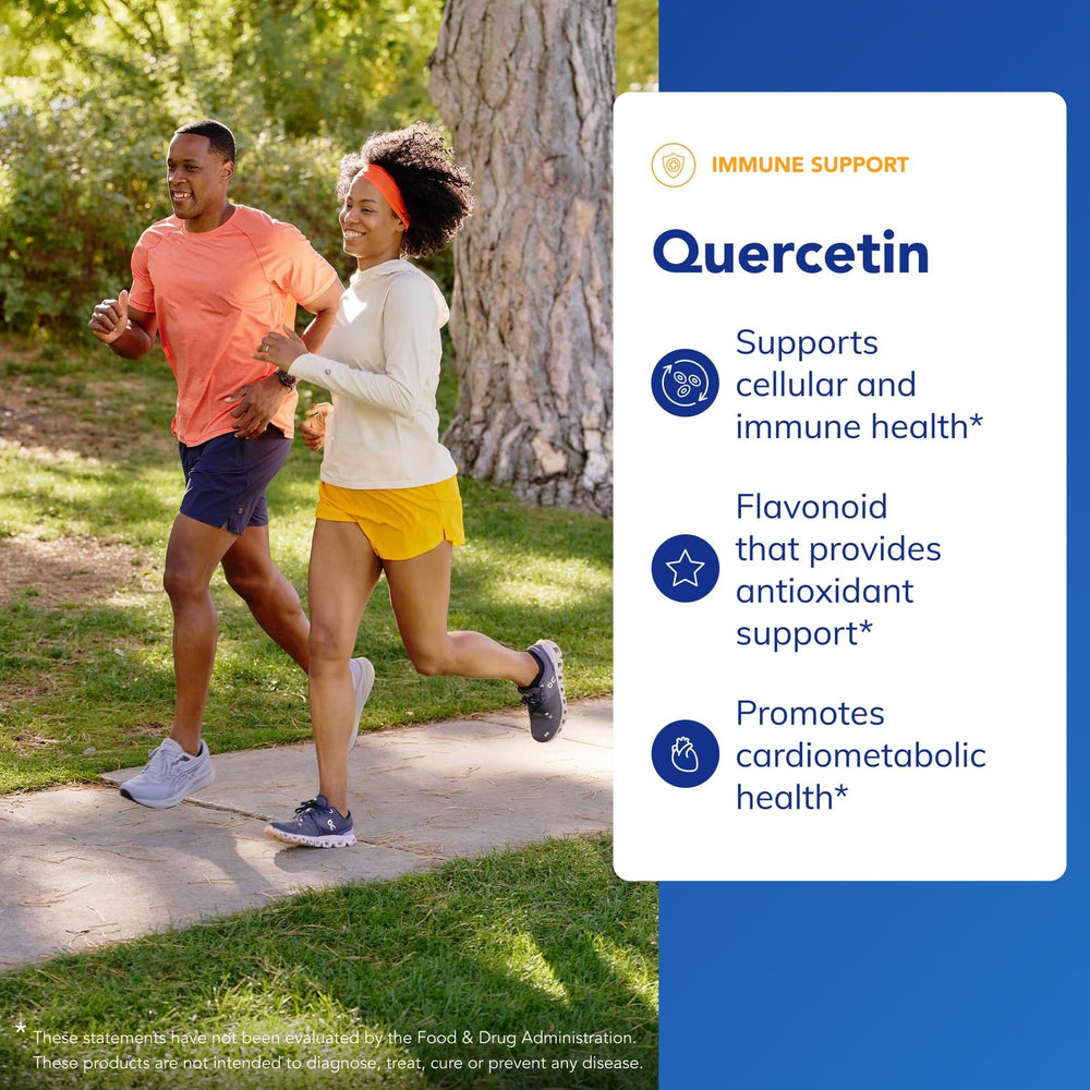 Pure Encapsulations quercetin gluten-free non-GMO packaging label.