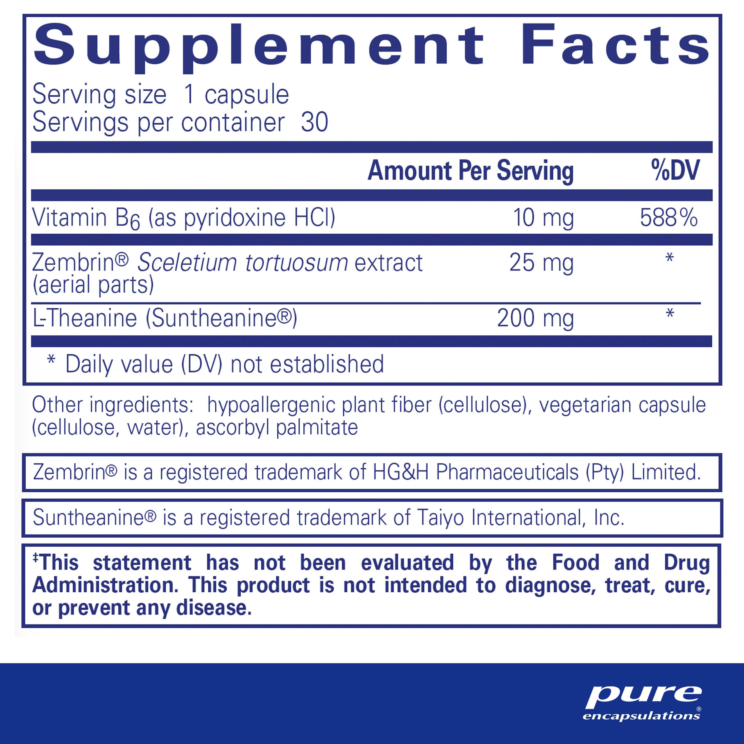 Pure Encapsulations Rapid Calm capsules, ready for as-needed relaxation during demanding tasks.