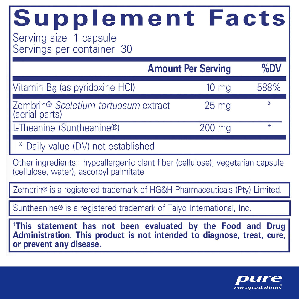 Pure Encapsulations Rapid Calm capsules, ready for as-needed relaxation during demanding tasks.
