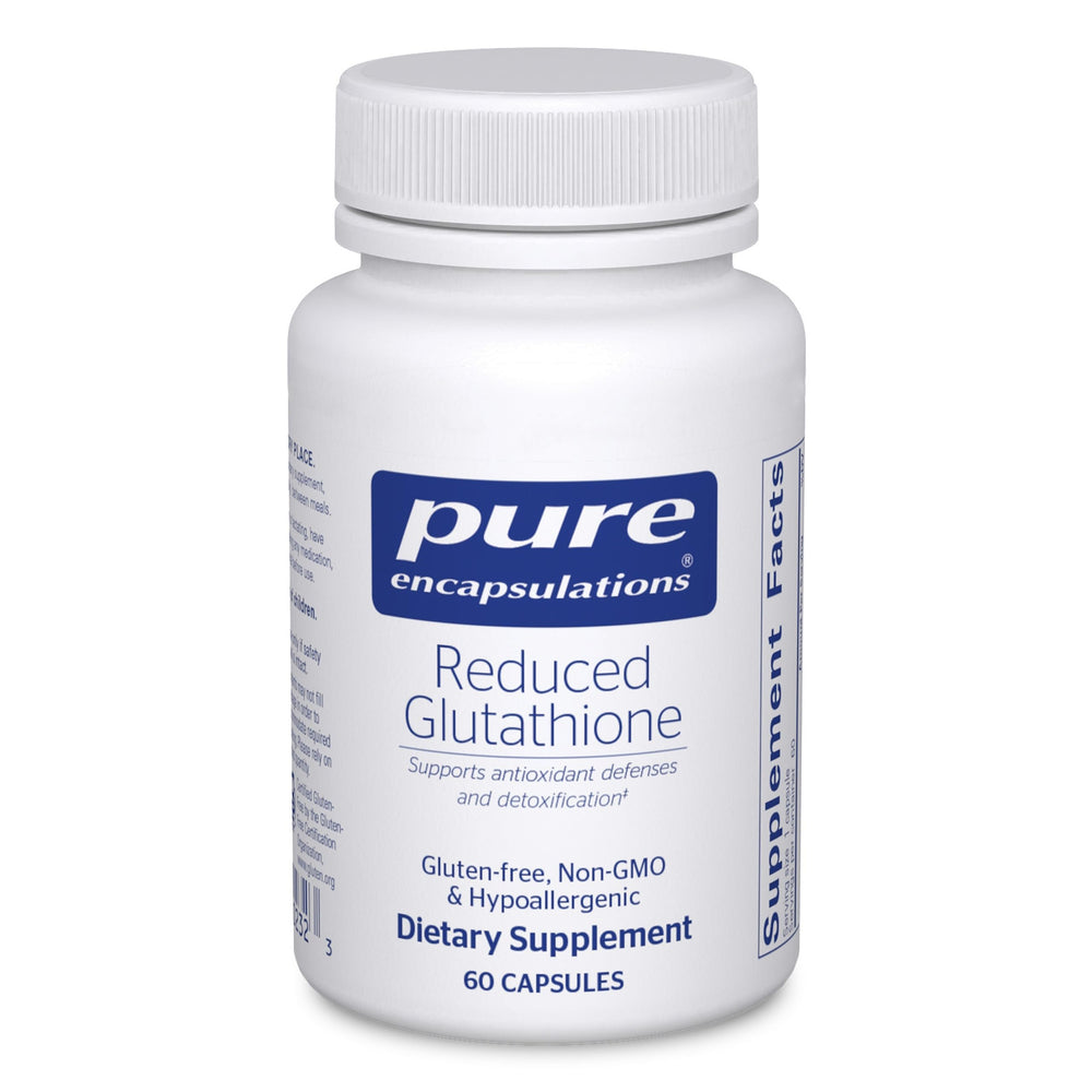 Pure Encapsulations Reduced Glutathione bottle and capsules for liver support and cellular health