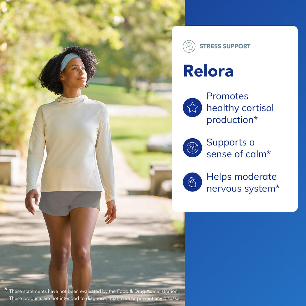 Relora label closeup highlights transparent ingredients and quality