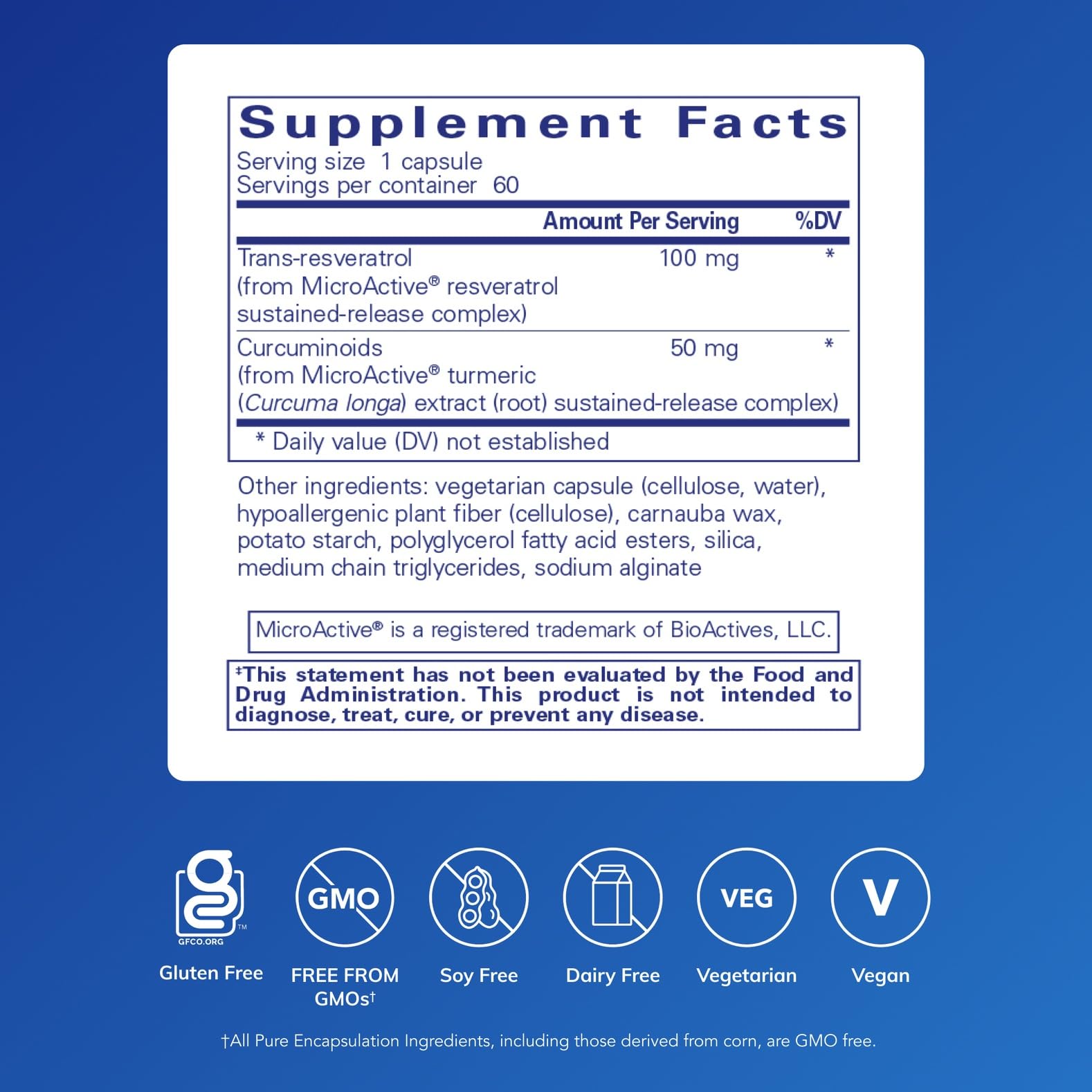 Pure Encapsulations ResCu-SR label view emphasizes hypoallergenic formula.
