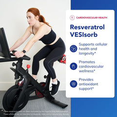 Close-up of Resveratrol VES-Sorb capsules highlighting absorption technology.