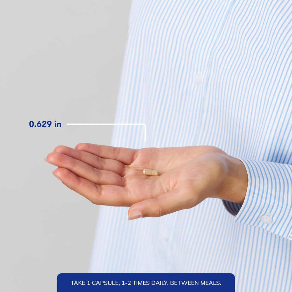In-hand packaging shot emphasizes daily dosing and portability