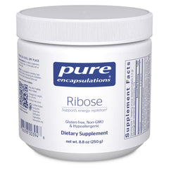 Pure Encapsulations Ribose bottle with scoop for easy energy support during training.